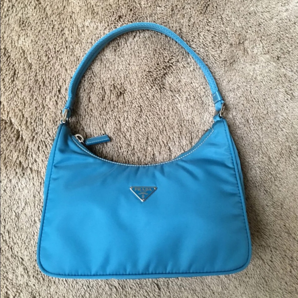 Authentic Prada Tessuto Sport Blue Nylon Bag